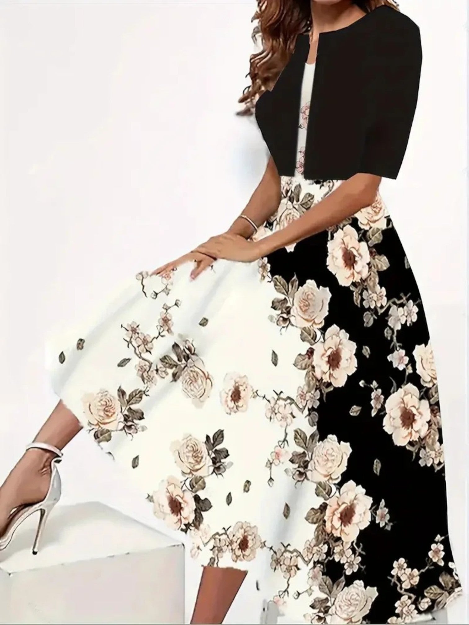 Amira | Gebloemde Zomerjurk | Midi