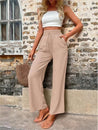 Wijde Linnen Broek Met Hoge taille Dames