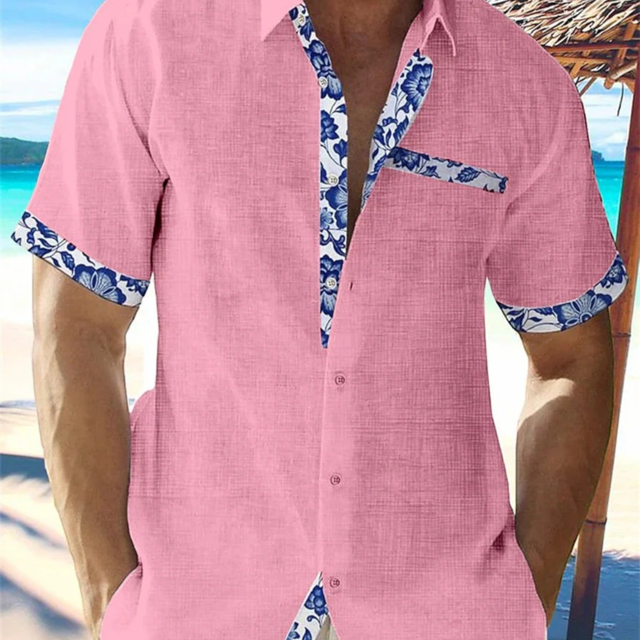 George | Tropische Herenblouse | Korte Mouwen