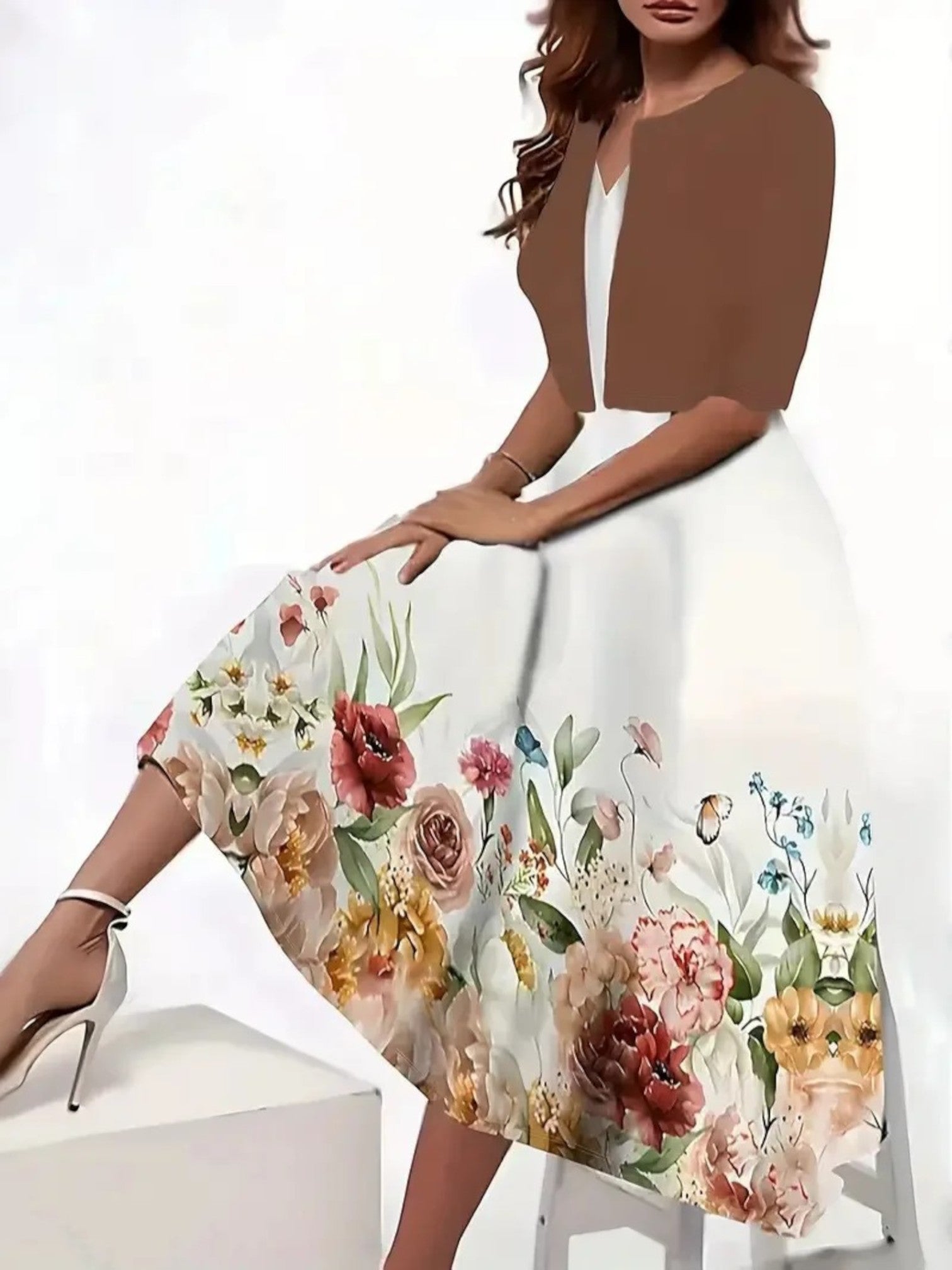 Amira | Gebloemde Zomerjurk | Midi