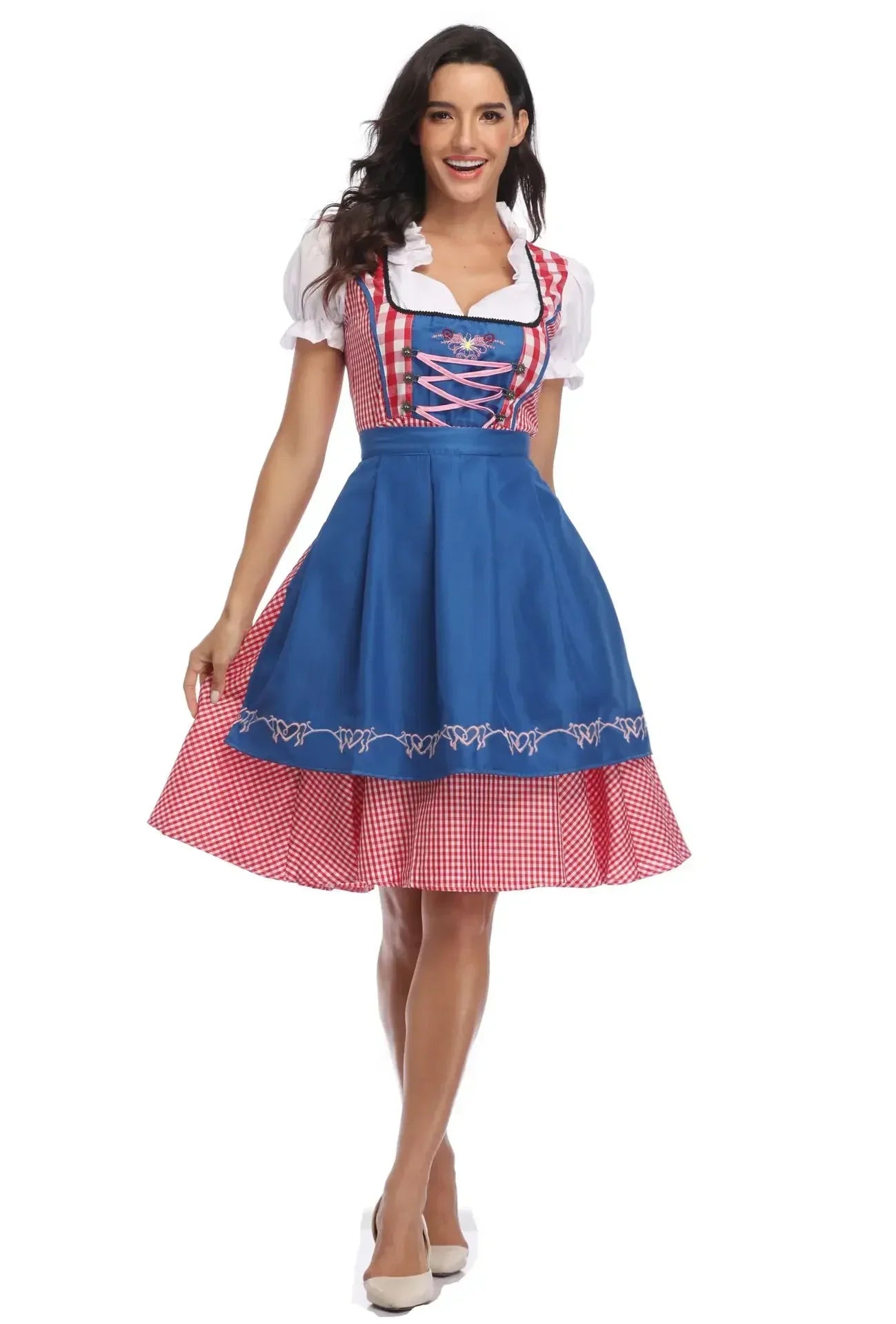 Klassieke Oktoberfest Dirndljurk | Korte Mouwen