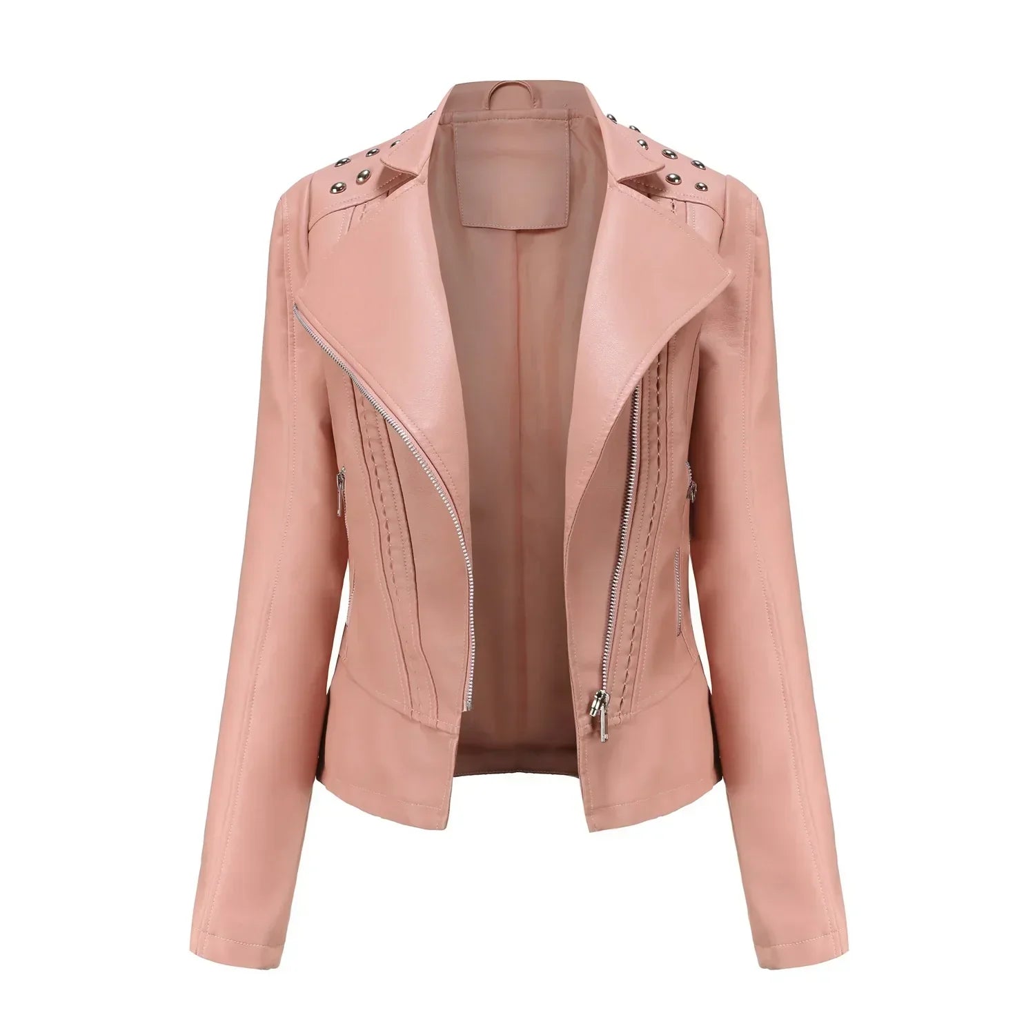 Stijlvol Leren Biker Jasje | Met Rits