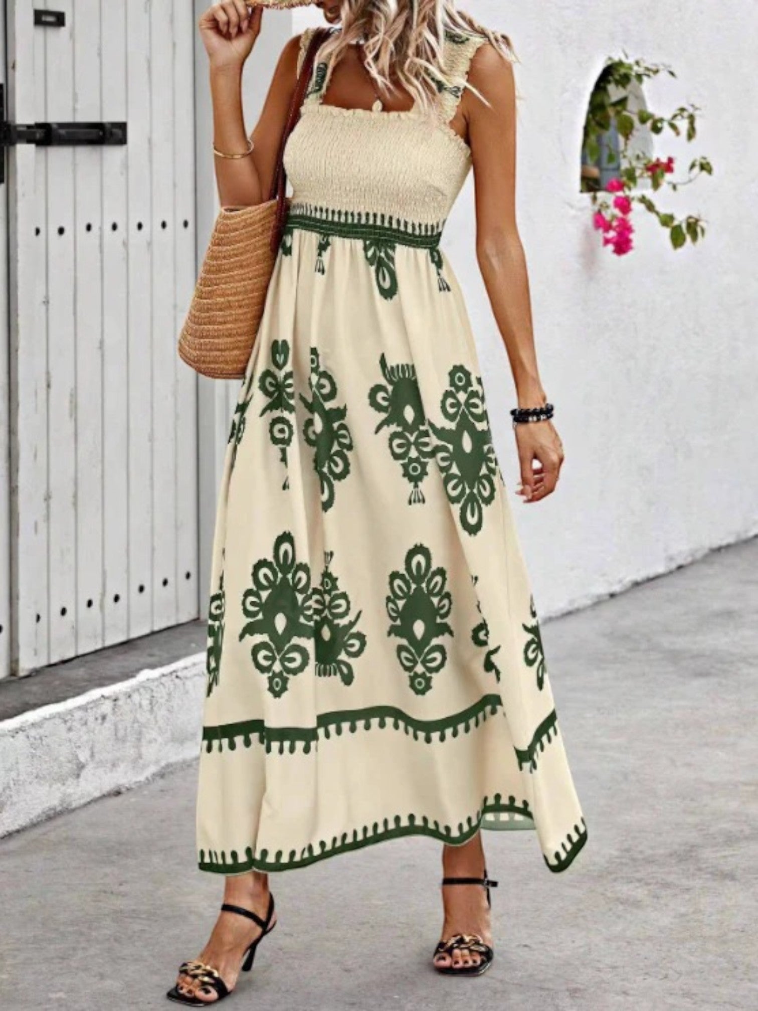 Amanda | Mouwloze Boho Zomerjurk