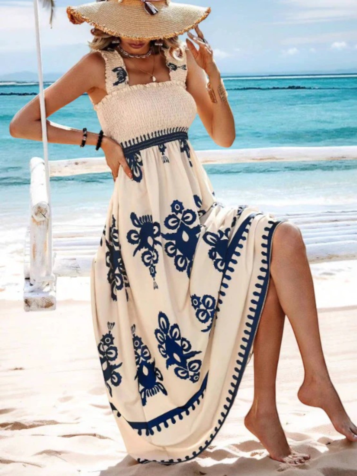 Amanda | Mouwloze Boho Zomerjurk