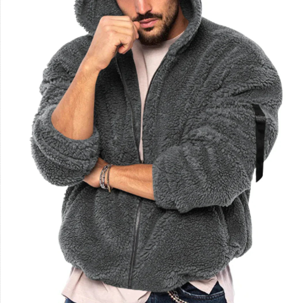 Casual Fleecejas Met Capuchon Voor Heren | Ritssluiting