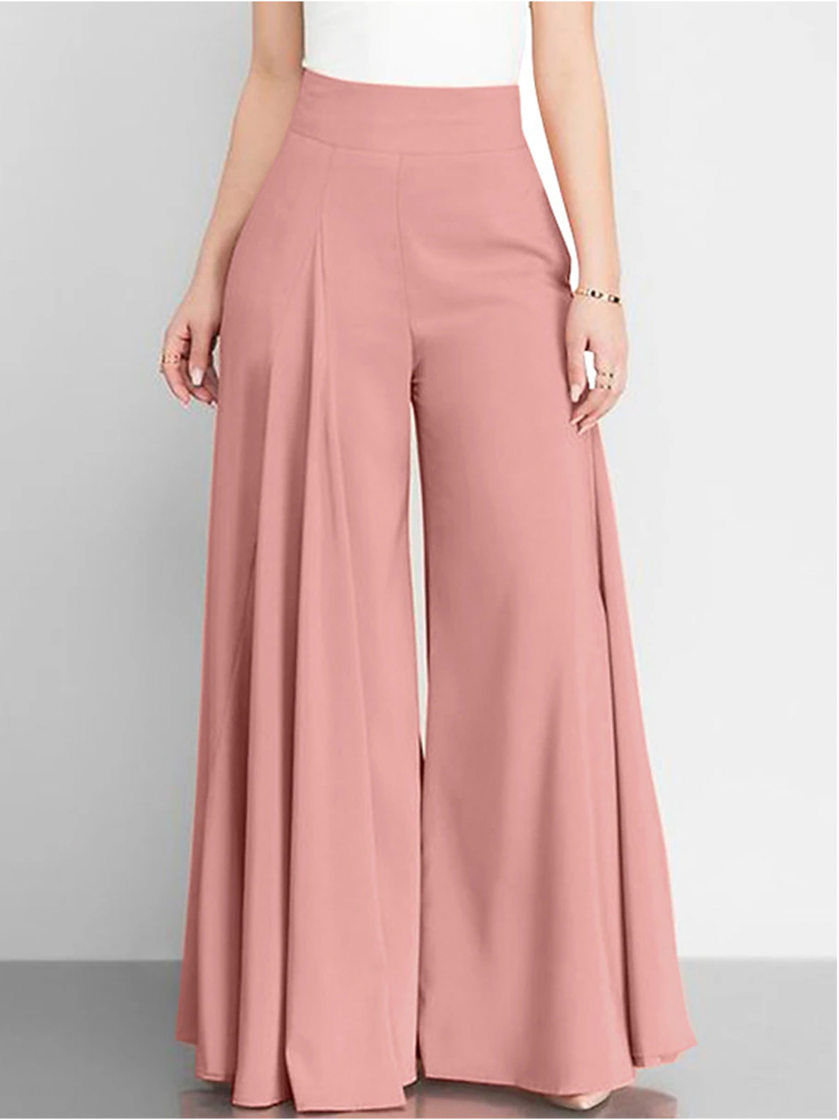 Chique Wijde Dames Broek Met Hoge Taille - Eliza