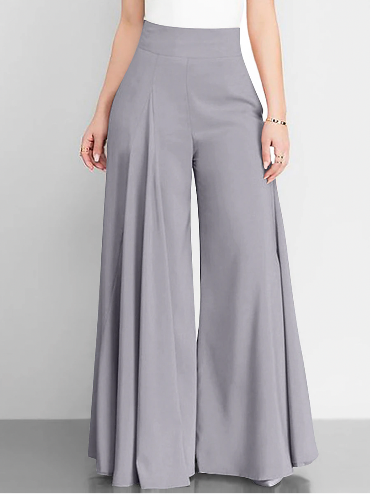 Chique Wijde Dames Broek Met Hoge Taille - Eliza