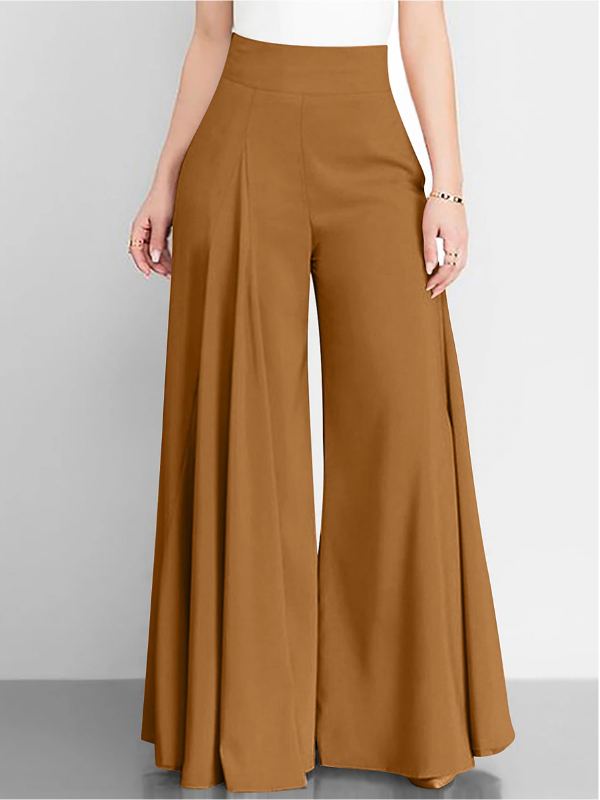 Chique Wijde Dames Broek Met Hoge Taille - Eliza