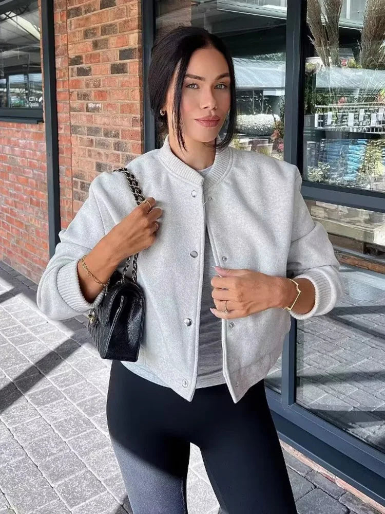 Stijlvol Cropped Bomber Jasje
