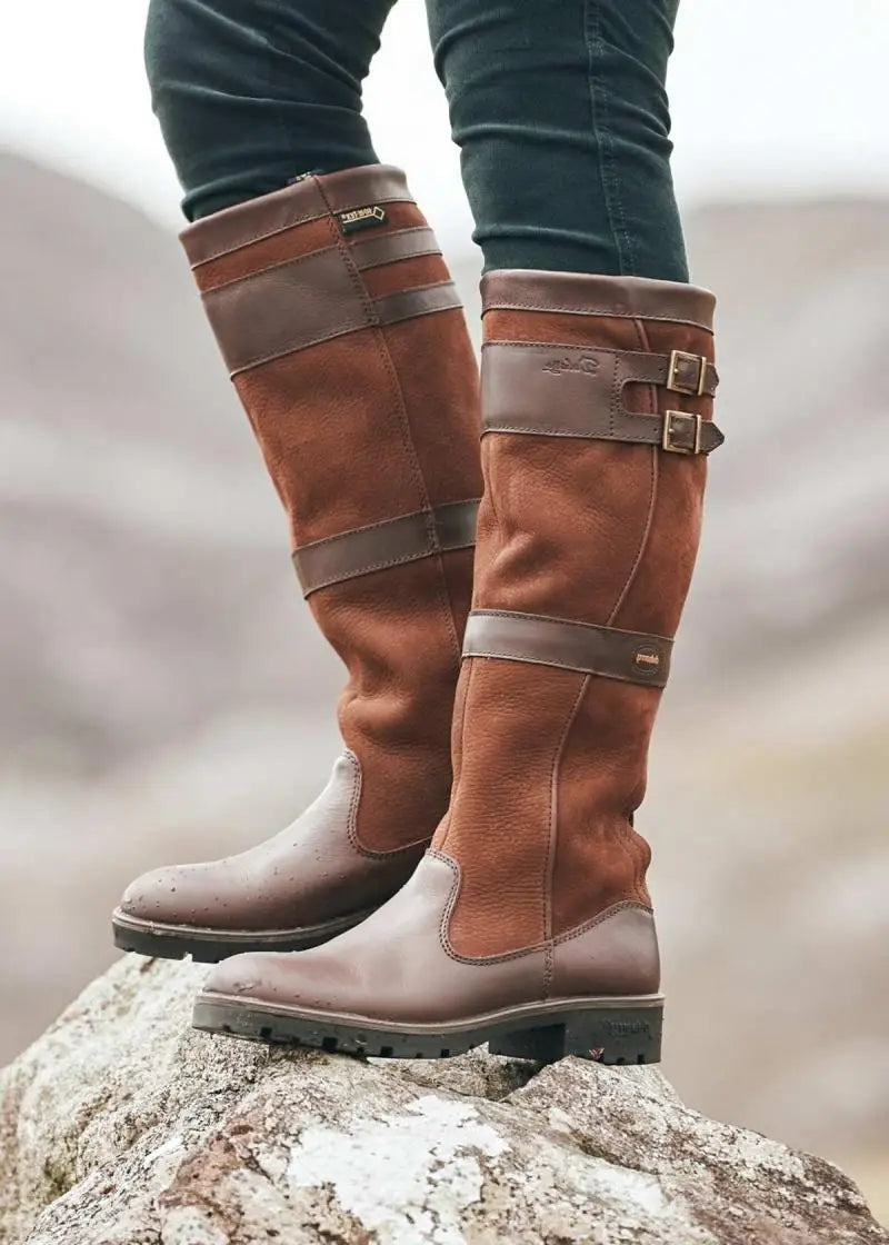 Retro Leren Laarzen voor Dames - Cayle