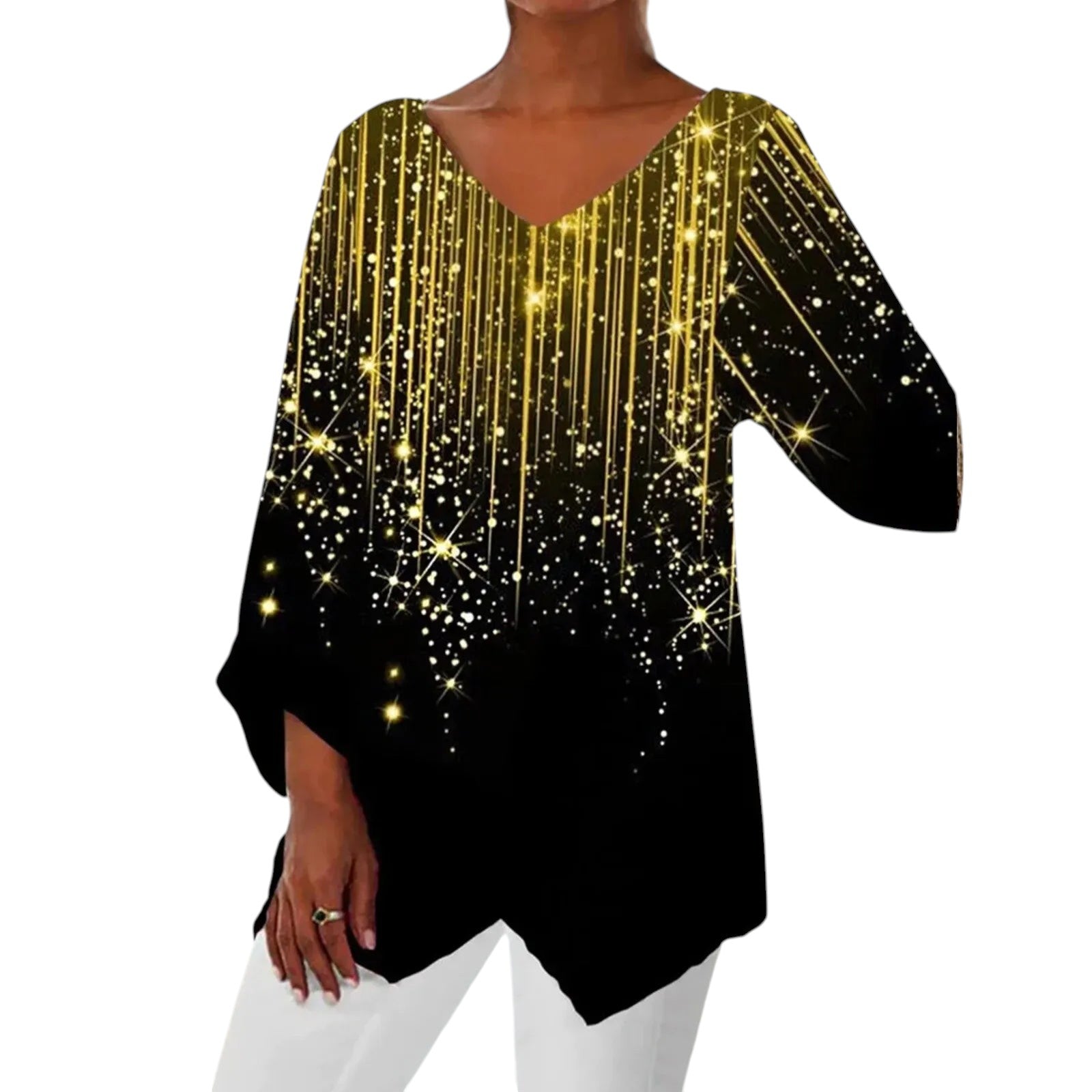 Avelina - Vintage Top met V-hals