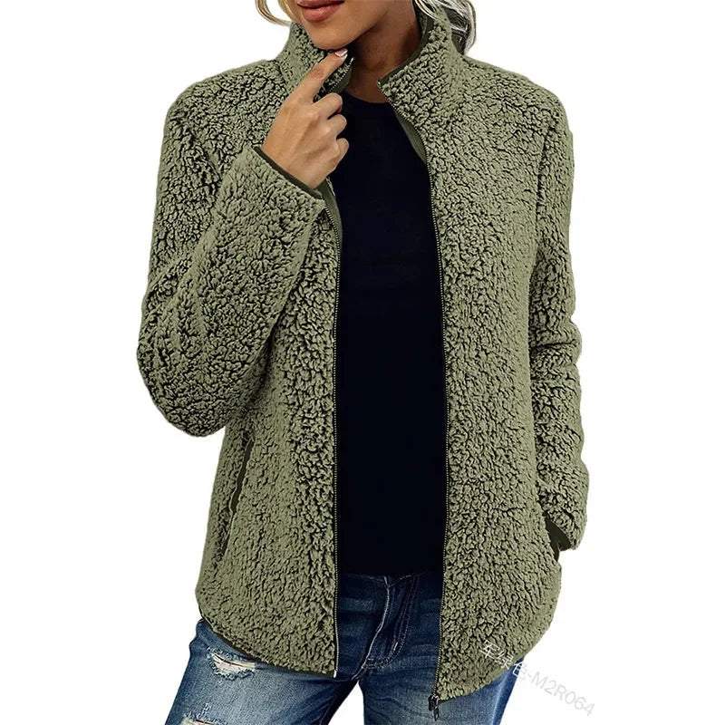 Fleece Teddy Jas Voor Dames - Fleeca
