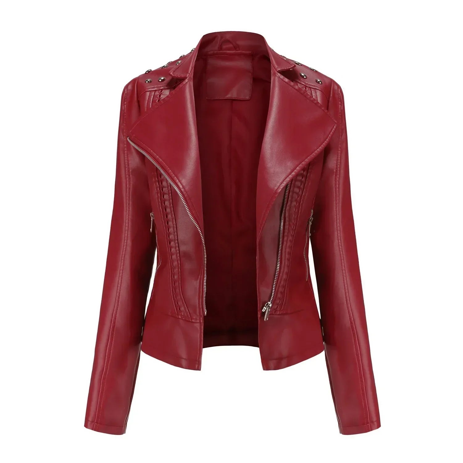 Stijlvol Leren Biker Jasje | Met Rits