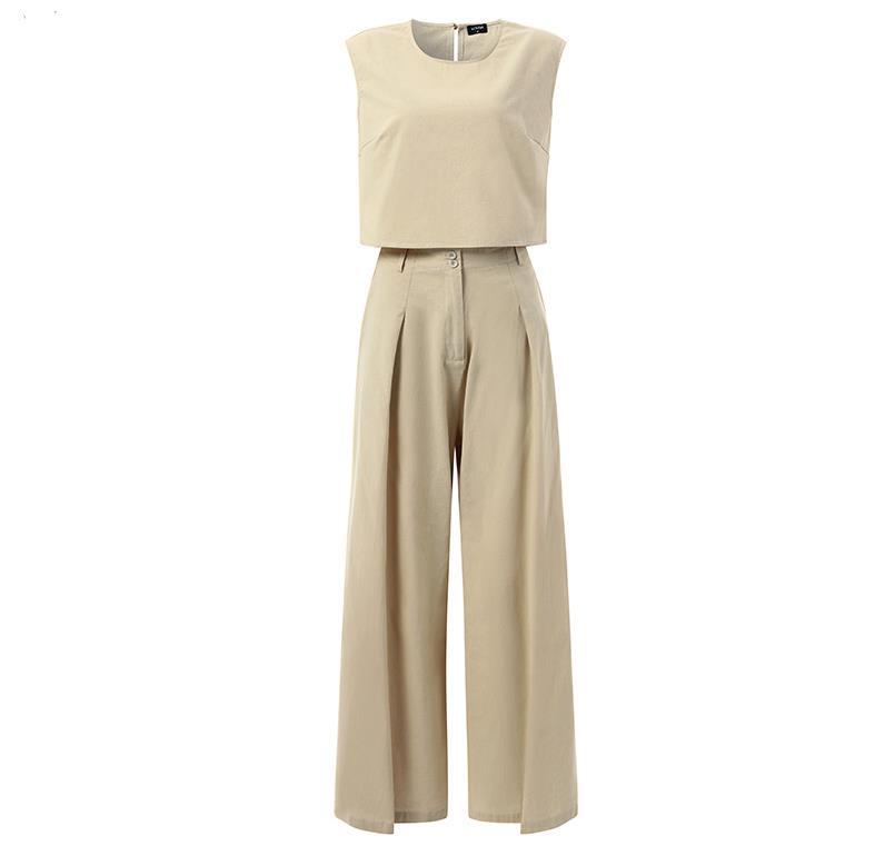 2-Delige Zomer Set Mouwloze Top & Comfortabele Broek