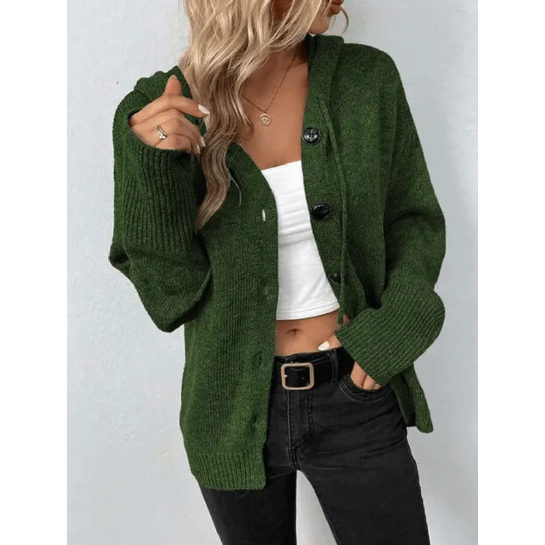 Casual Vest Met Capuchon | Knoopsluiting