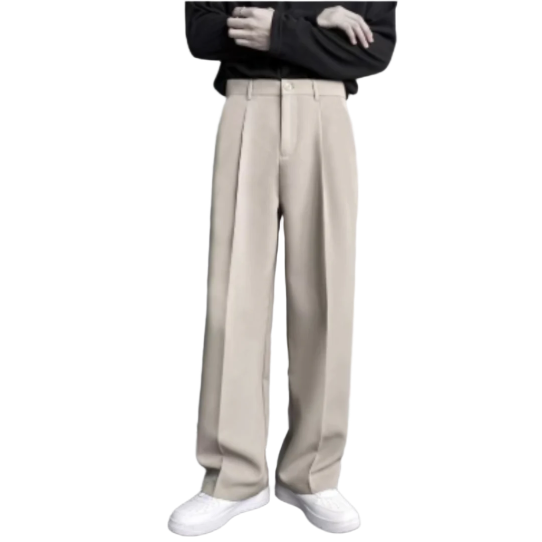 Marlon - Wijde Heren Pantalon Met Hoge Taille