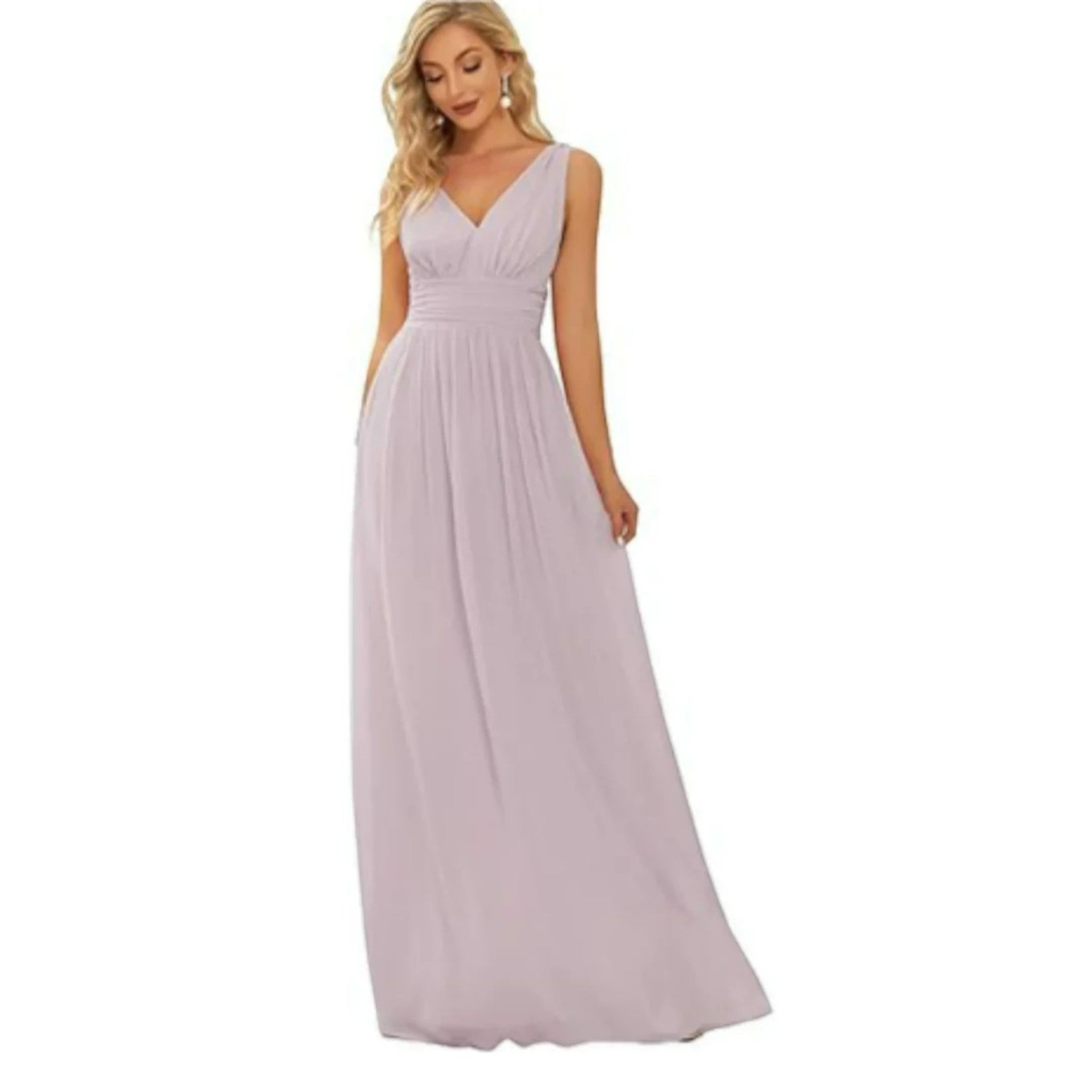 Ayla | Jurk Met V-hals | Maxi