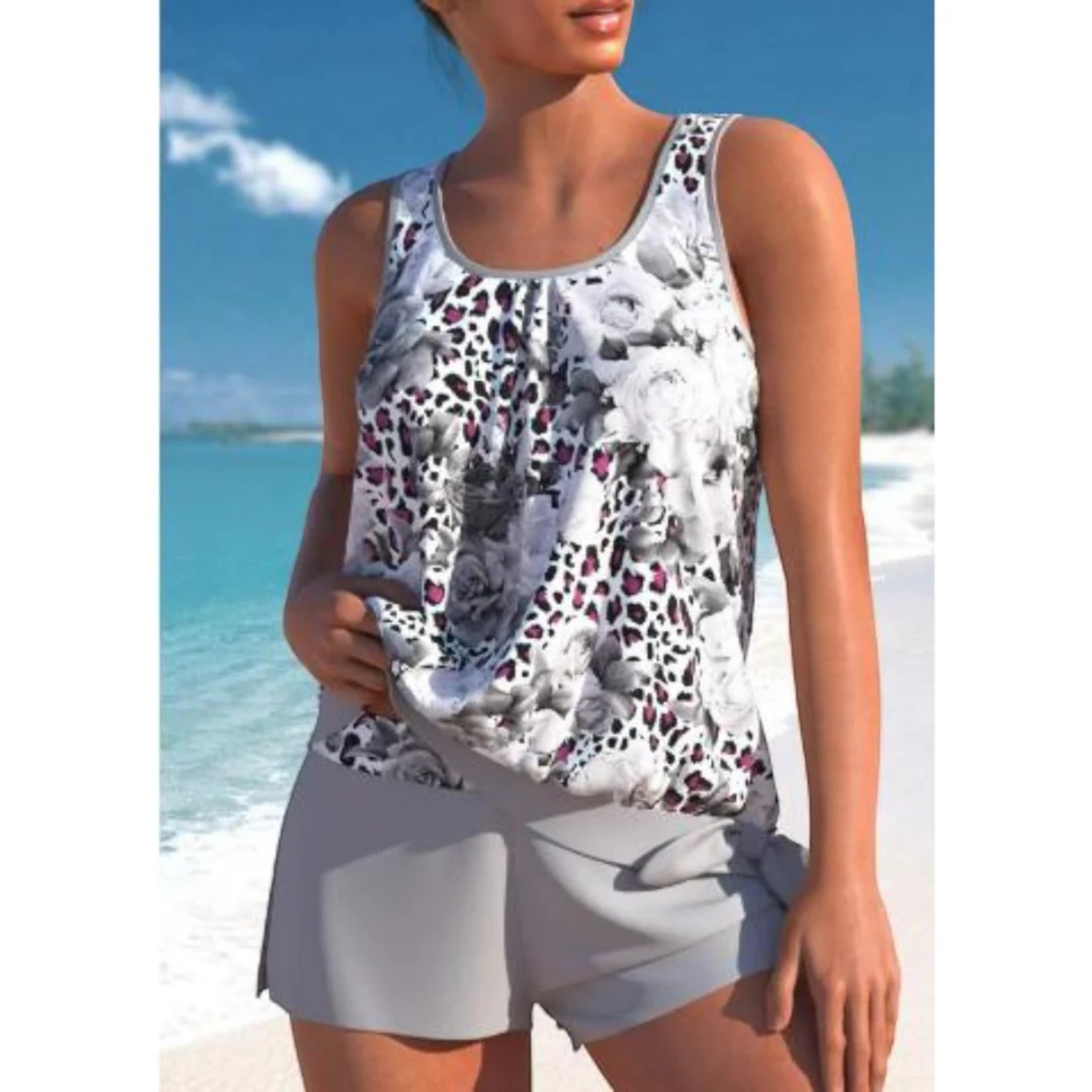 Pauline | Casual Tankiniset Met Bloemen