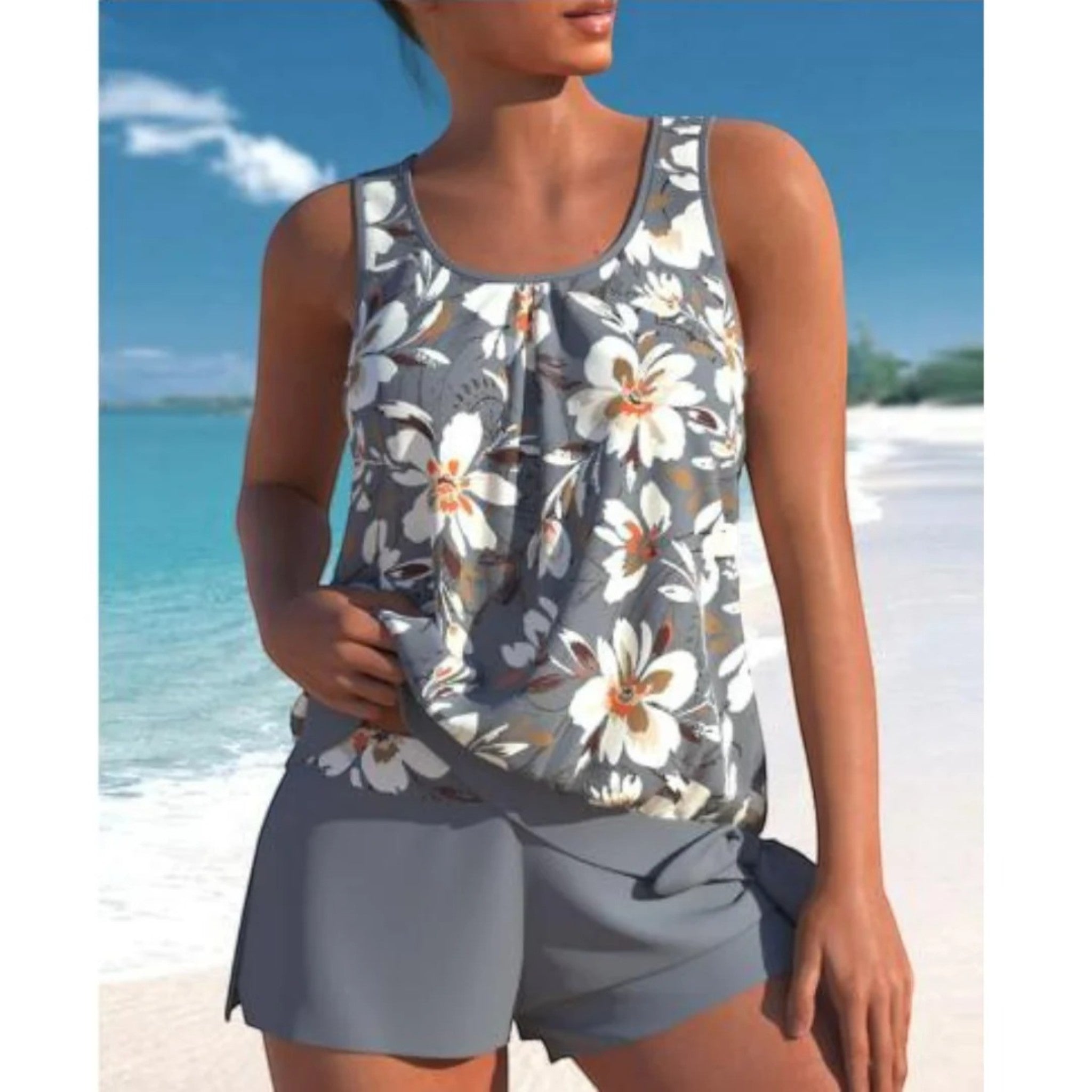 Pauline | Casual Tankiniset Met Bloemen