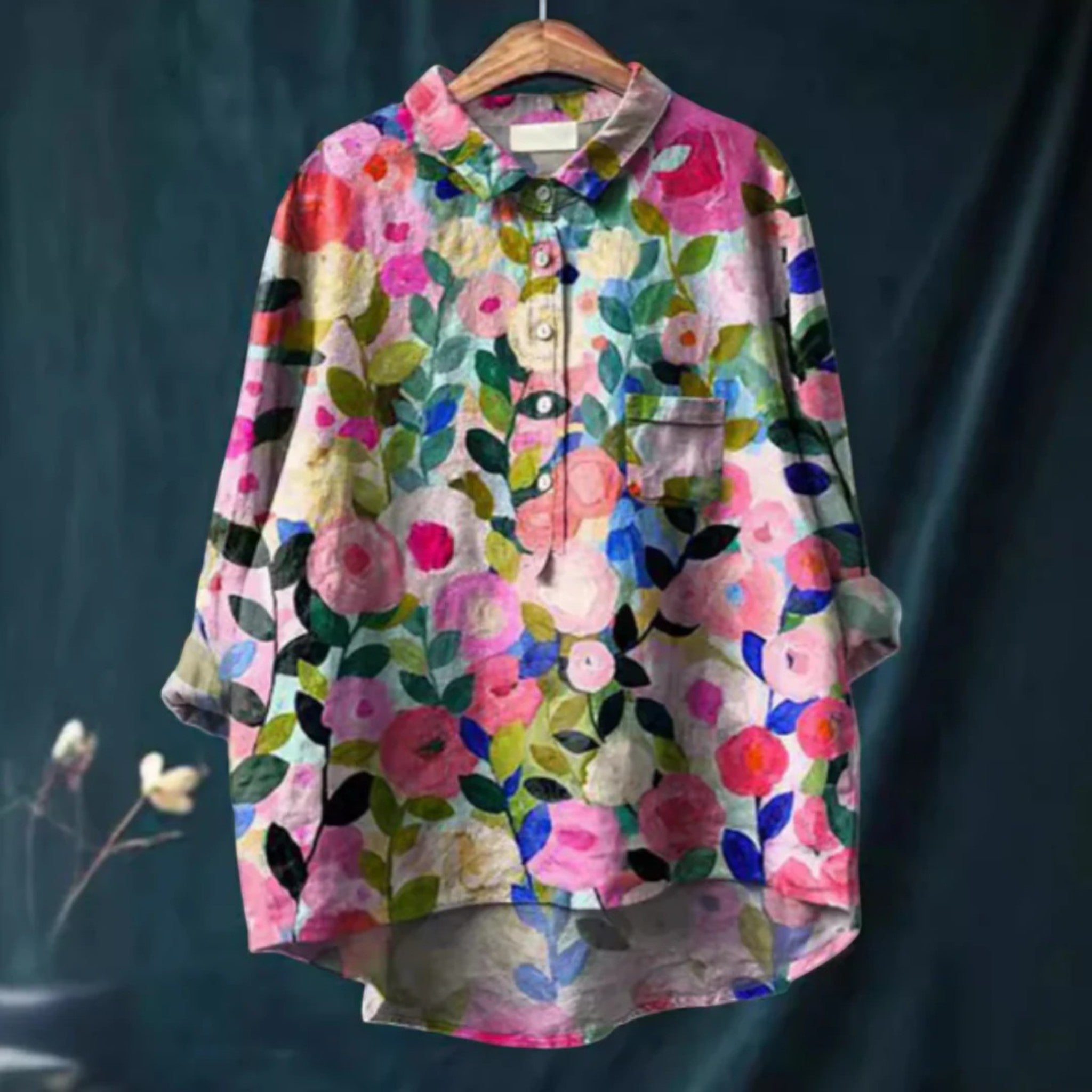 Amara | Casual Blouse Met Bloemenprint | Lange Mouwen