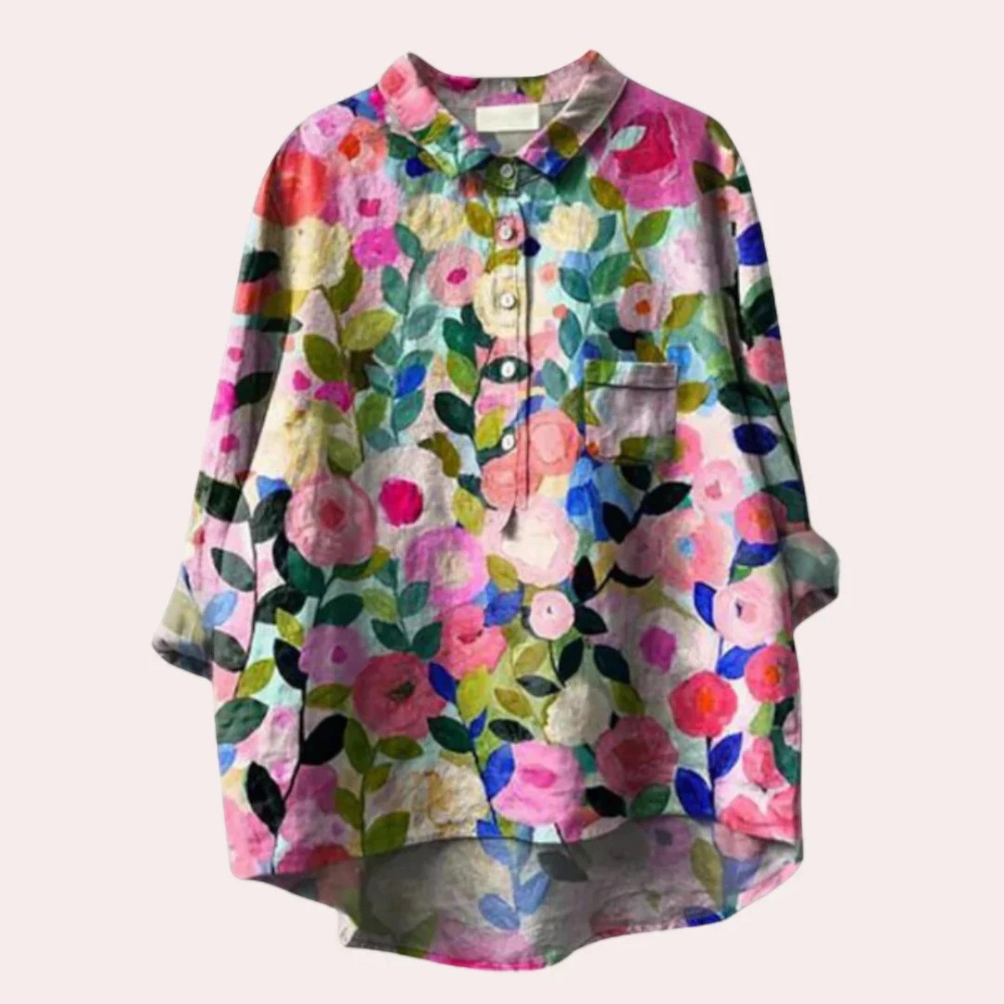 Amara | Casual Blouse Met Bloemenprint | Lange Mouwen