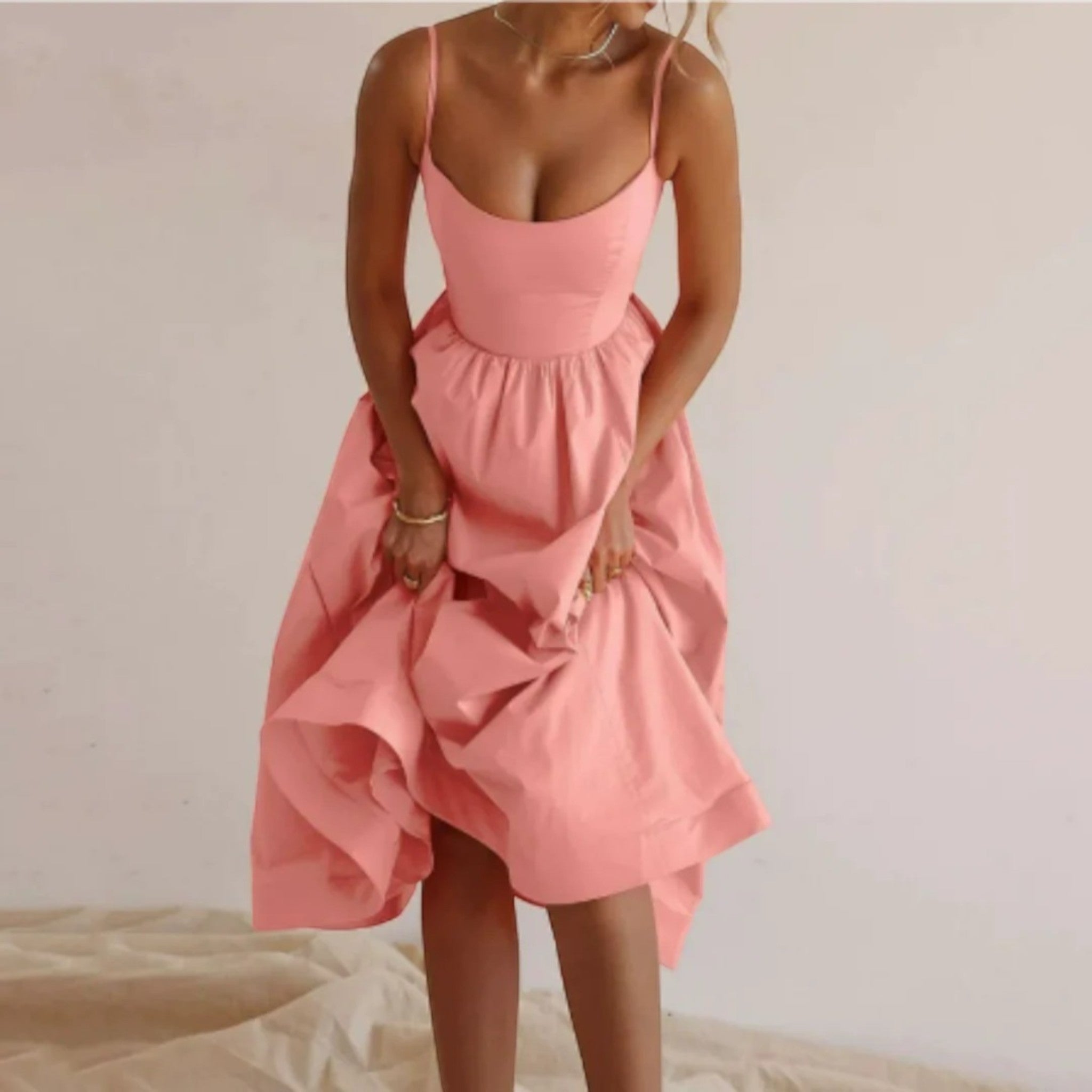 Amanda | Mouwloze Zomerjurk | Midi