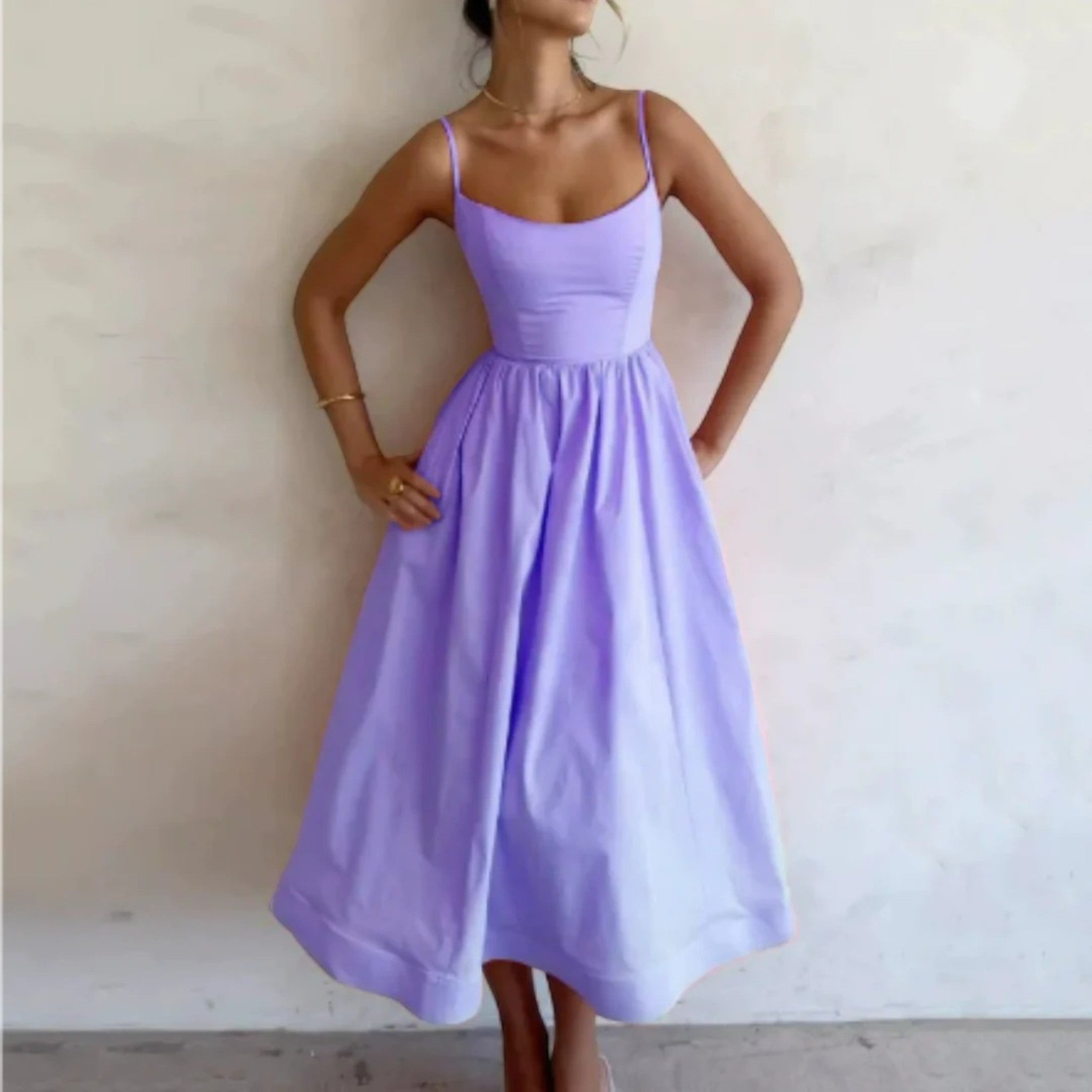 Amanda | Mouwloze Zomerjurk | Midi