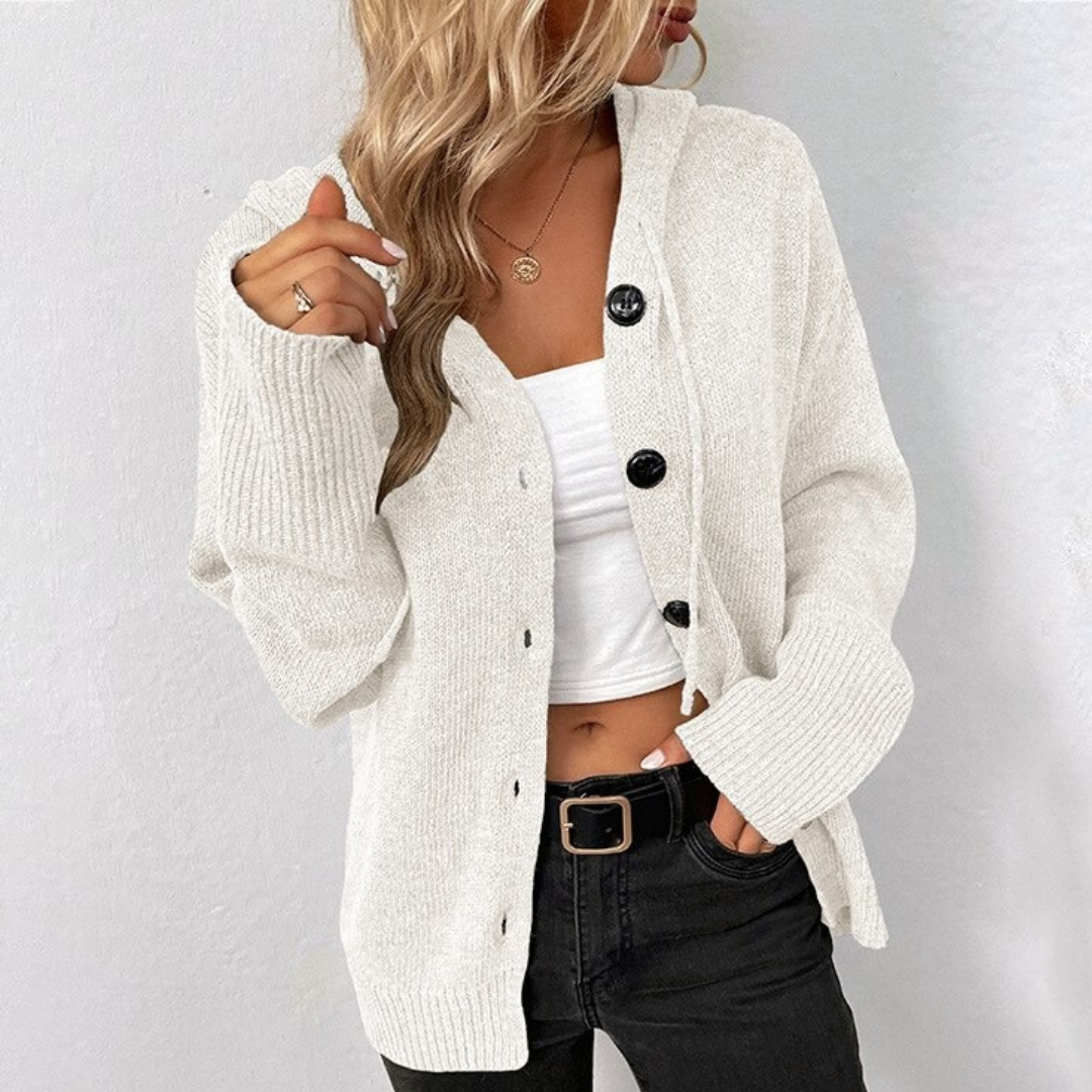 Cozy - Gebreid Vest Met Capuchon Dames