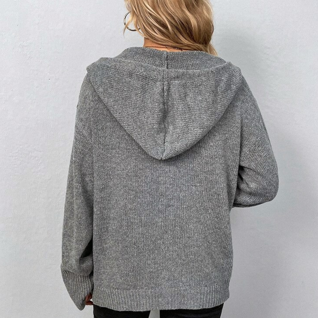 Cozy - Gebreid Vest Met Capuchon Dames