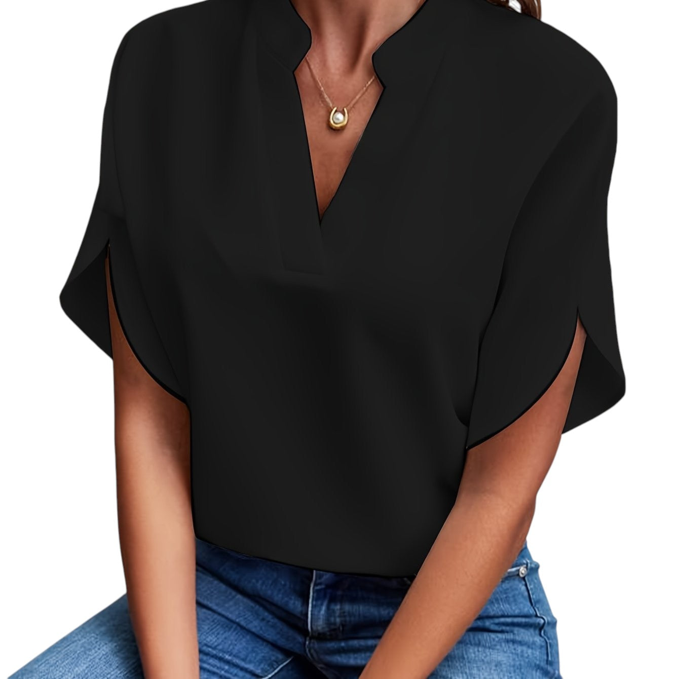 Adele - Dames V-hals Blouse