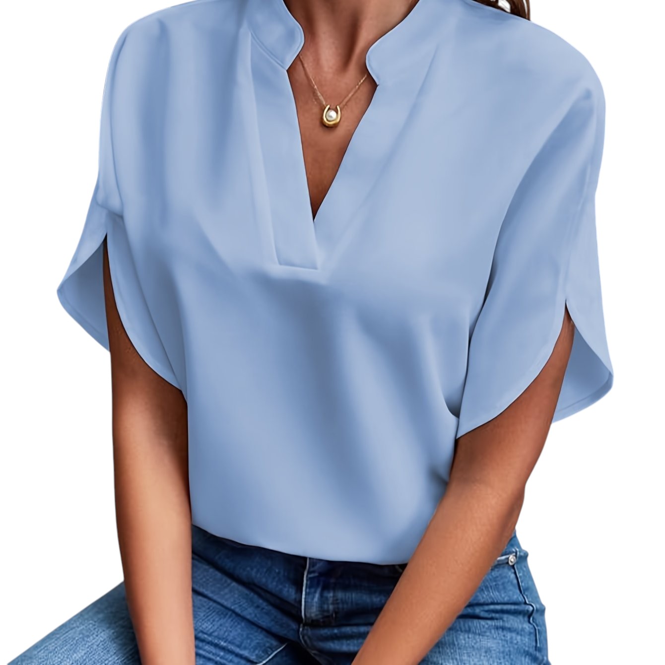 Adele - Dames V-hals Blouse