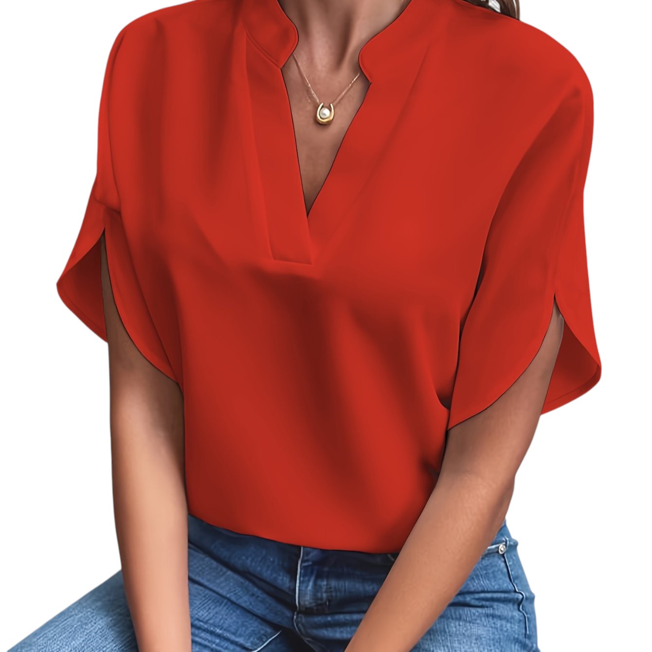 Adele - Dames V-hals Blouse
