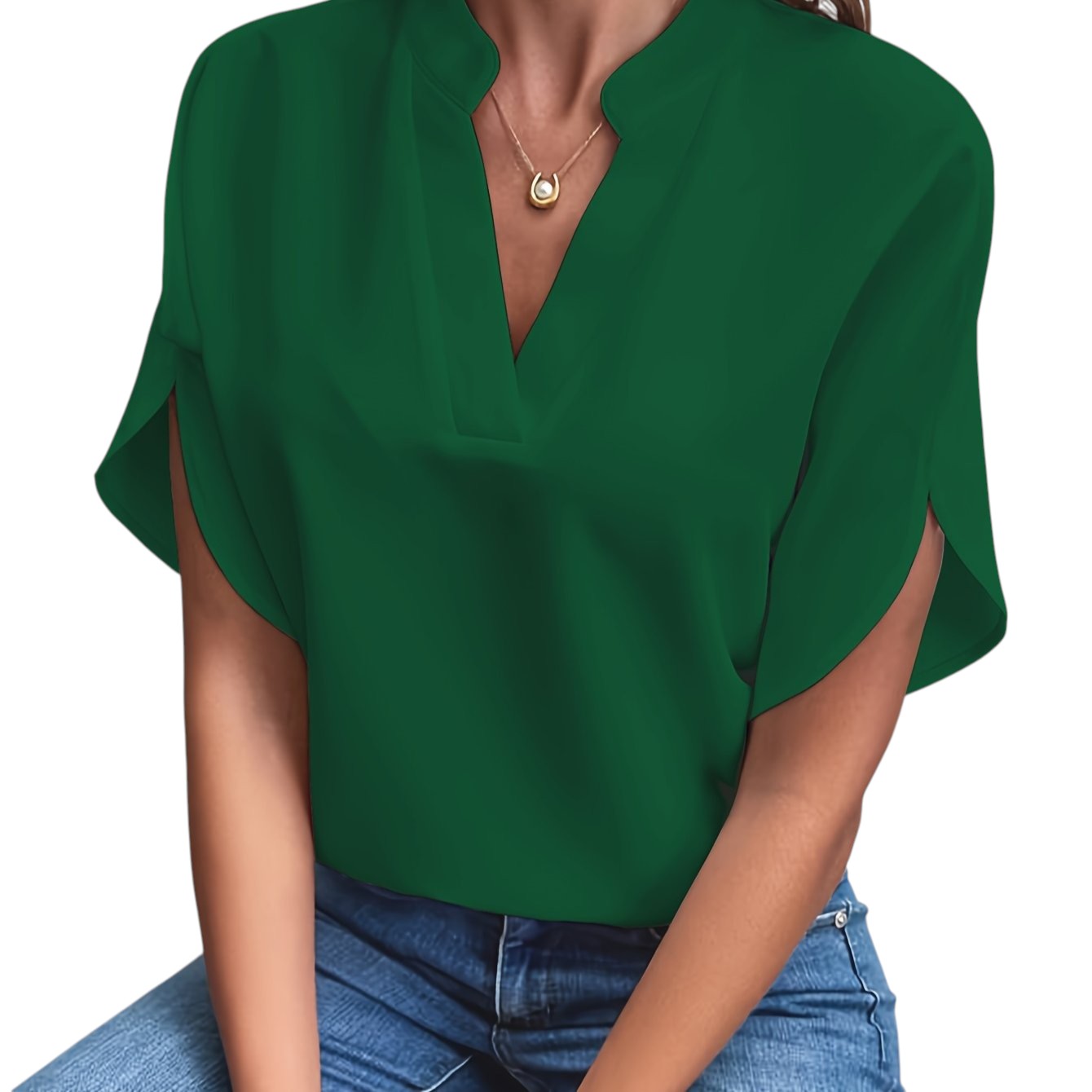 Adele - Dames V-hals Blouse