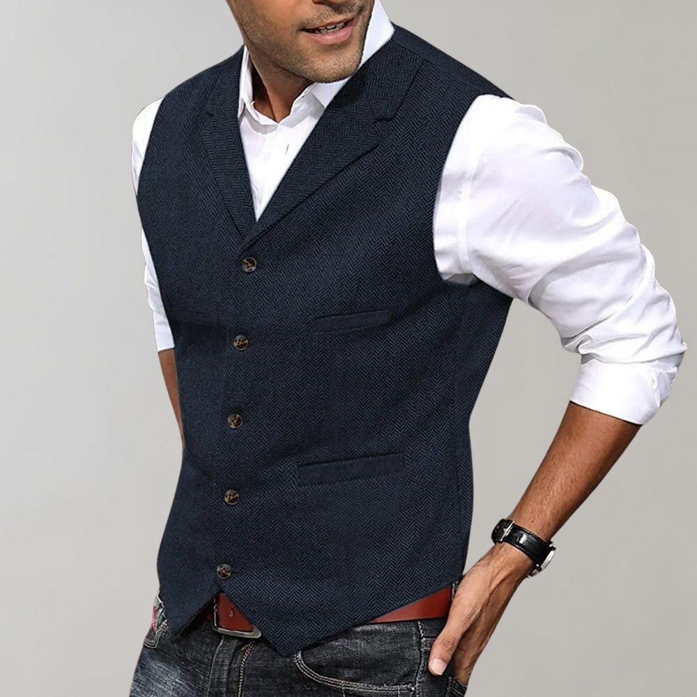 Heren Gilet Effen Kleuren - David