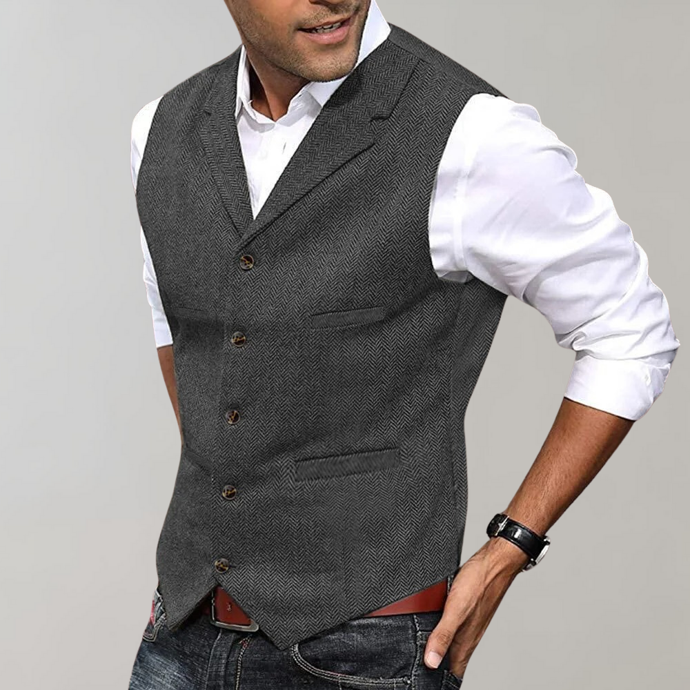 Heren Gilet Effen Kleuren - David