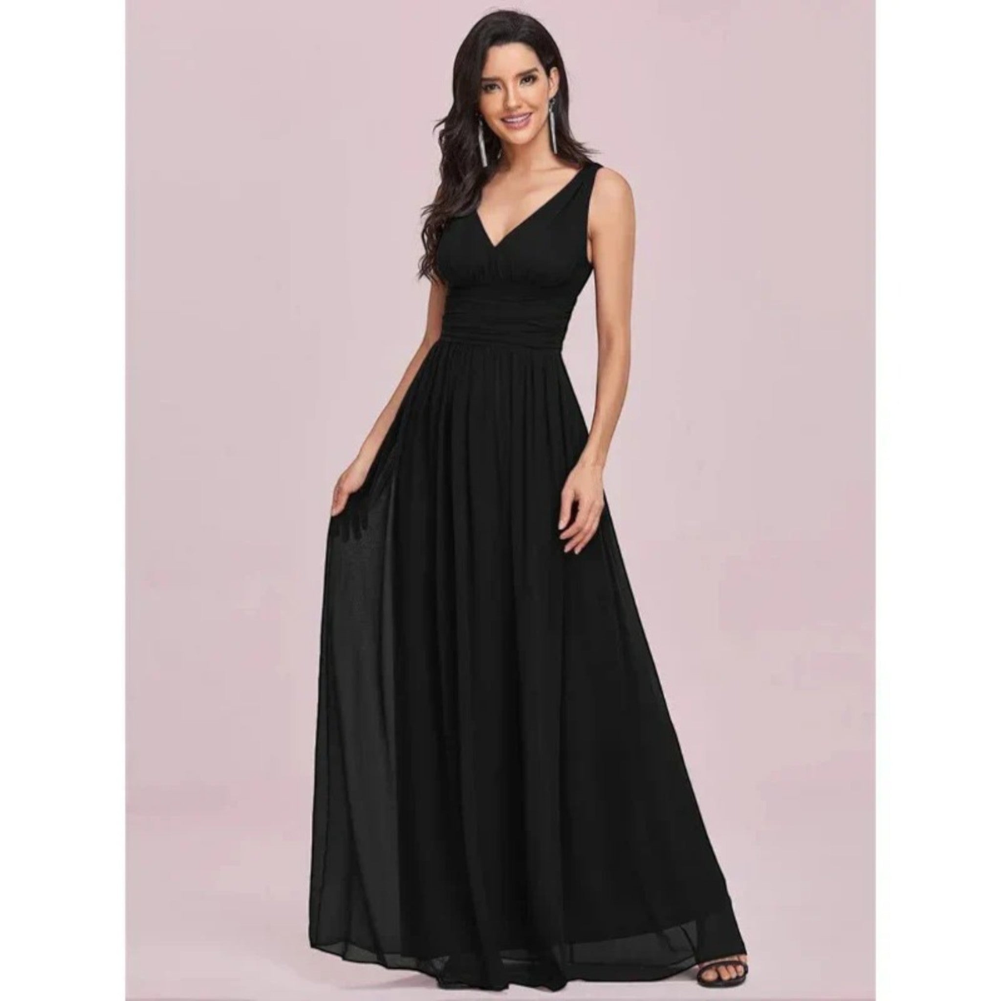 Ayla | Jurk Met V-hals | Maxi