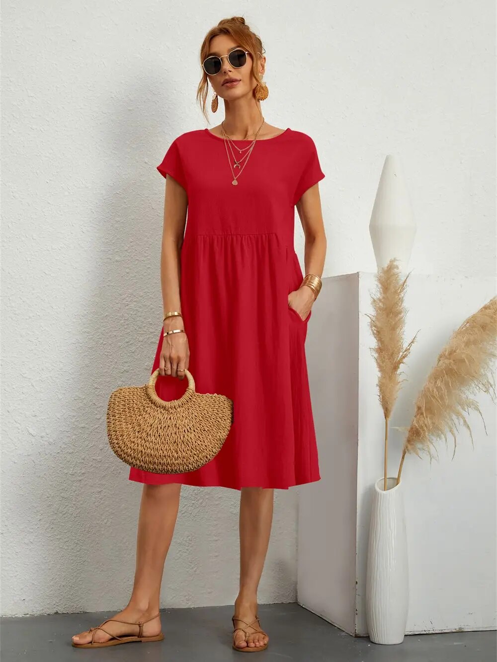 Women-Casual-Dresses-Summer-Vintage-Style-Female-O-neck-Solid-Color-Comfortable-Knee-Length-with-Pockets_2d02d11a-5182-4268-99bf-576f35fee09d.jpg