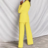 2-delige damespak blazer & broek met wijde pijpen