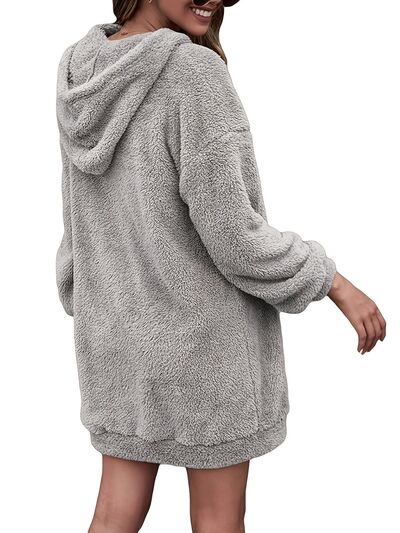Oversized Zachte Hoodie Met Halve Rits - Comfy