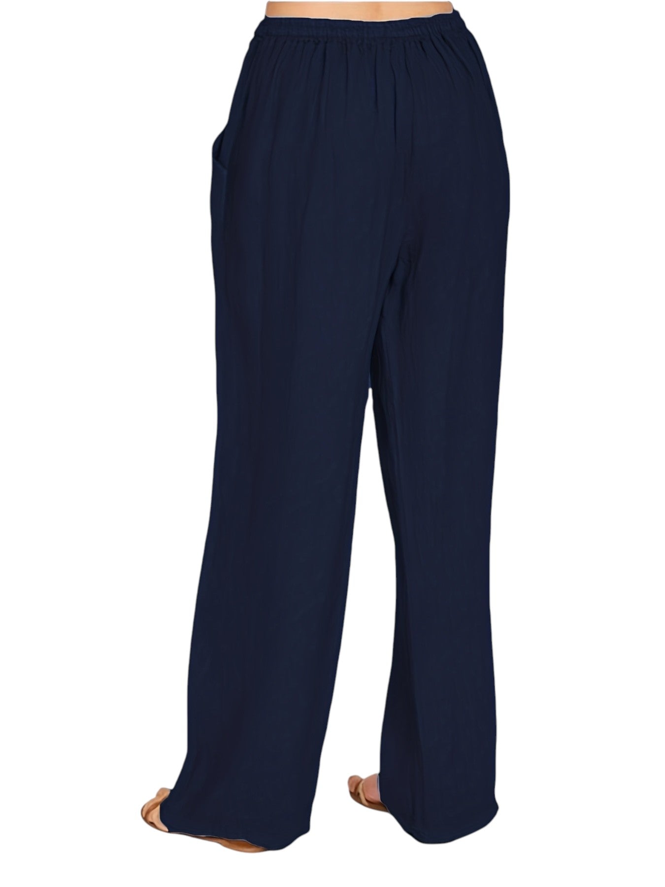 Wijde Dames Broek Met Hoge Taille