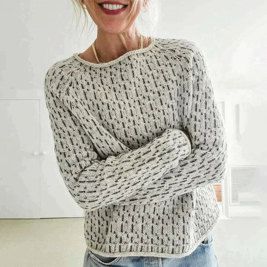 Stijlvol Gebreide Dames Sweater Grijs - Jolanda