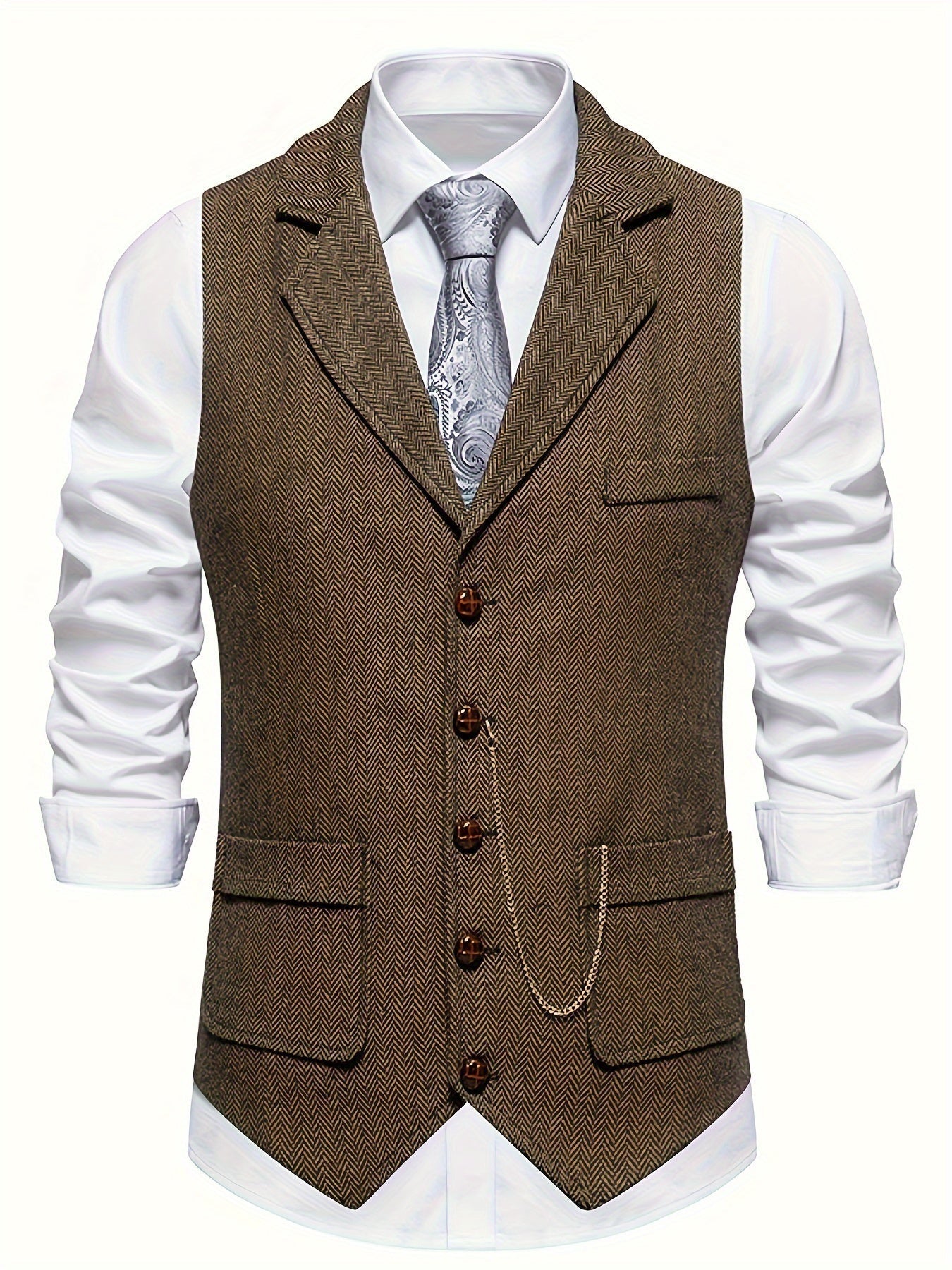 Klassiek Heren Gilet Getailleerd