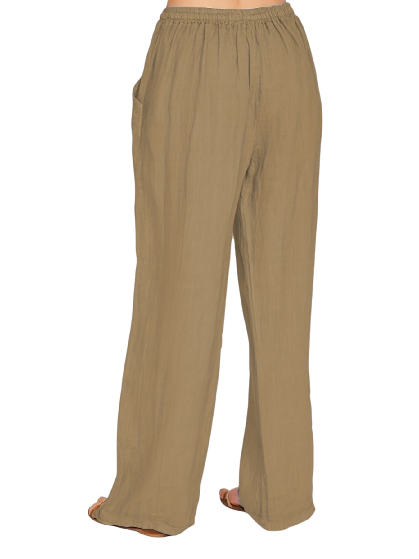 Wijde Dames Broek Met Hoge Taille