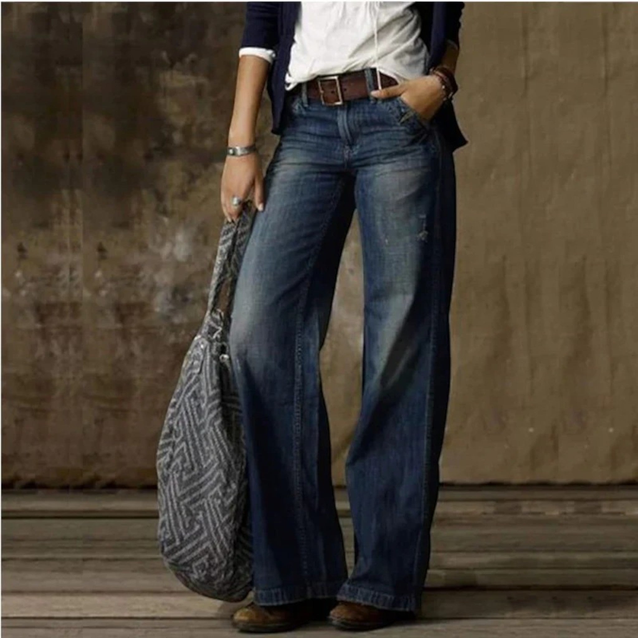 Rechte Denim Broek | Hoge Taille