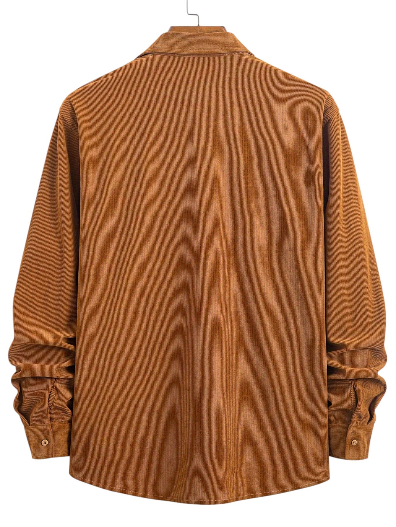 Heren Casual Katoenen Overhemd – Regular Fit, Reverskraag, Voorzakken