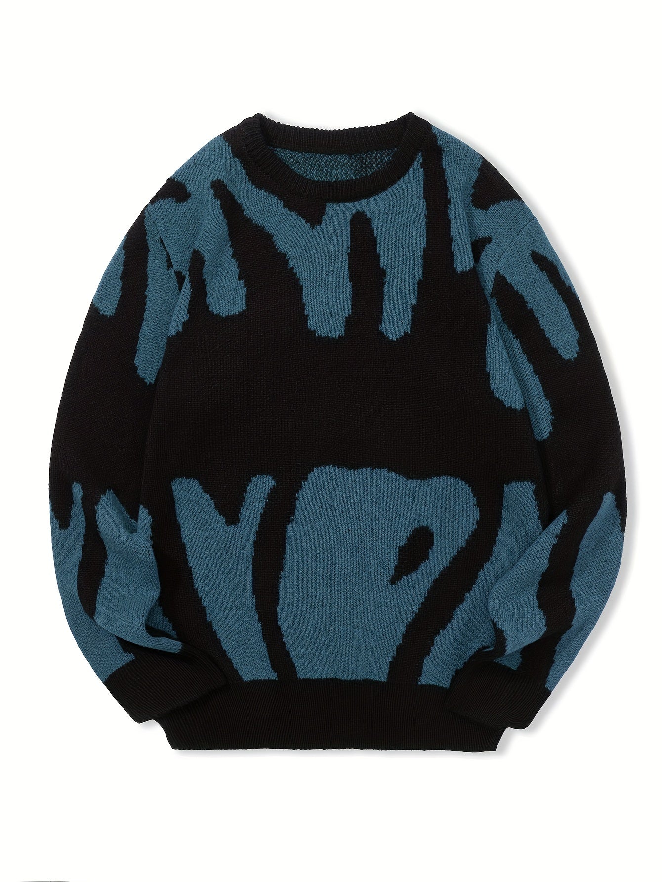 Oversized Gebreide Trui Met Print Voor Heren - Jay