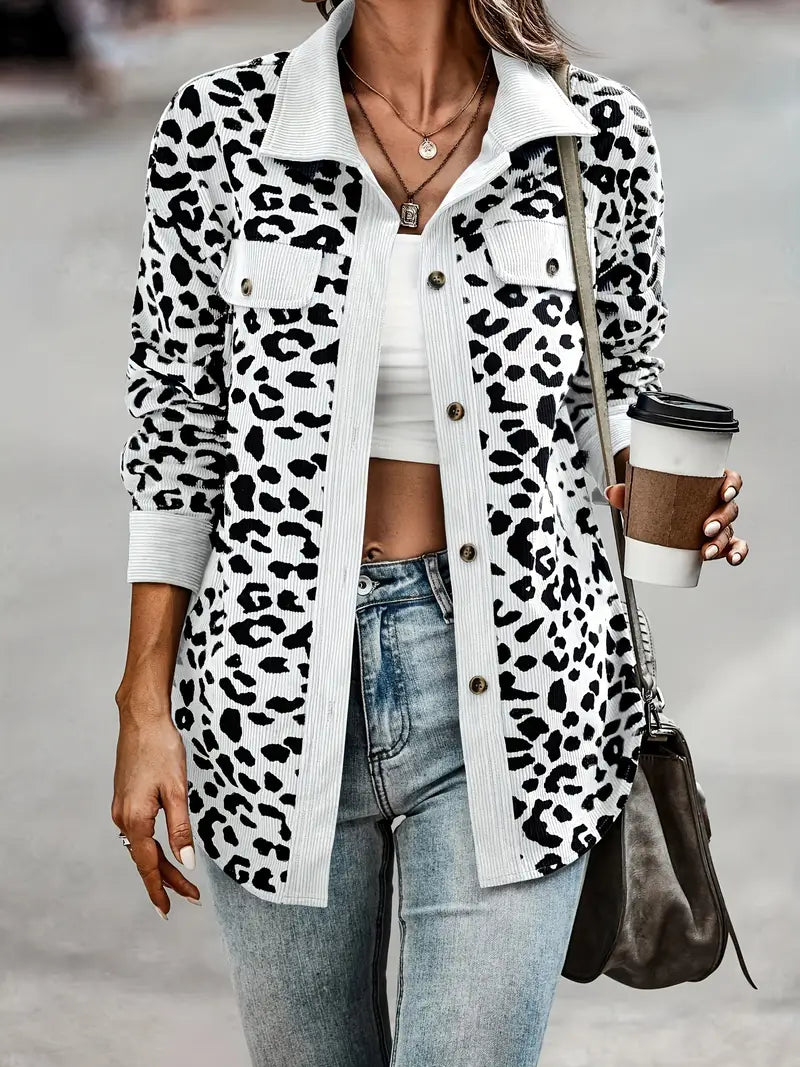 Modieuze Luipaard Print Vest Voor Dames - Lotte