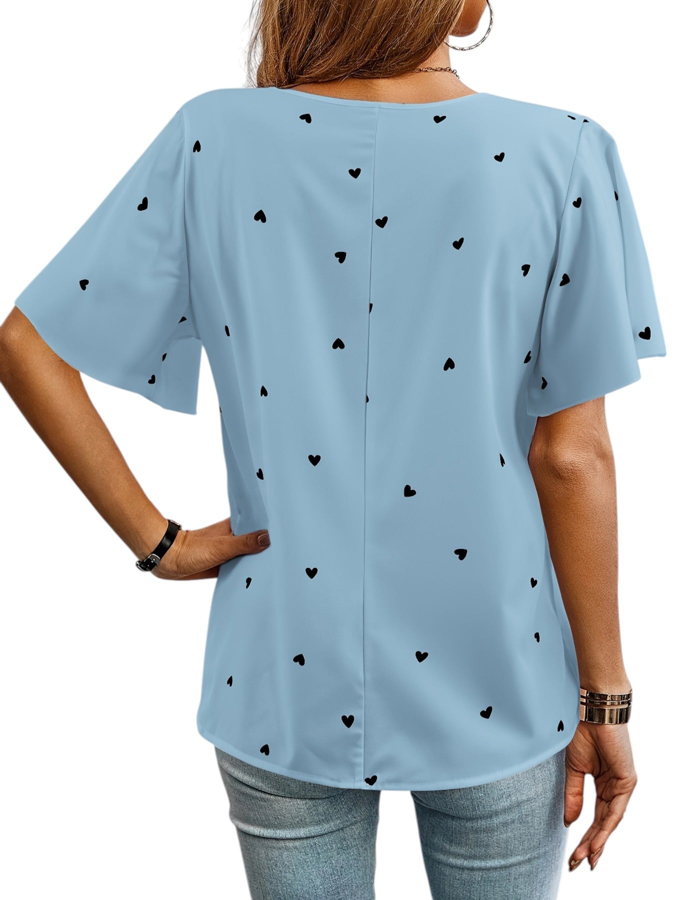 Zomerse Top Met Harten Print
