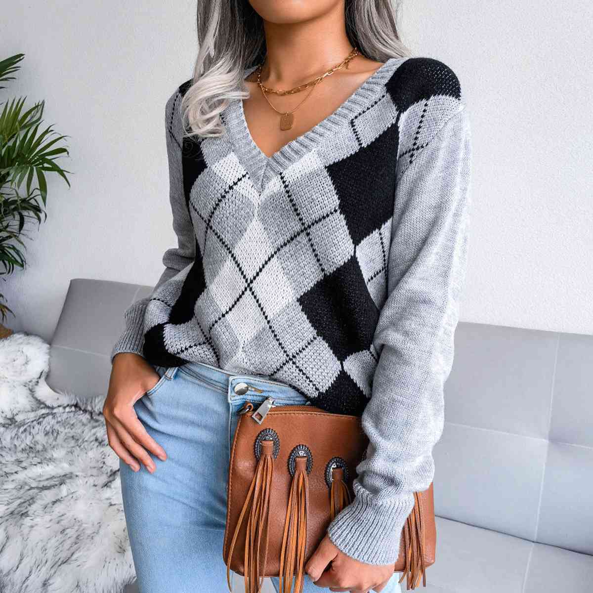Sweater Met V-hals voor Dames - Dana