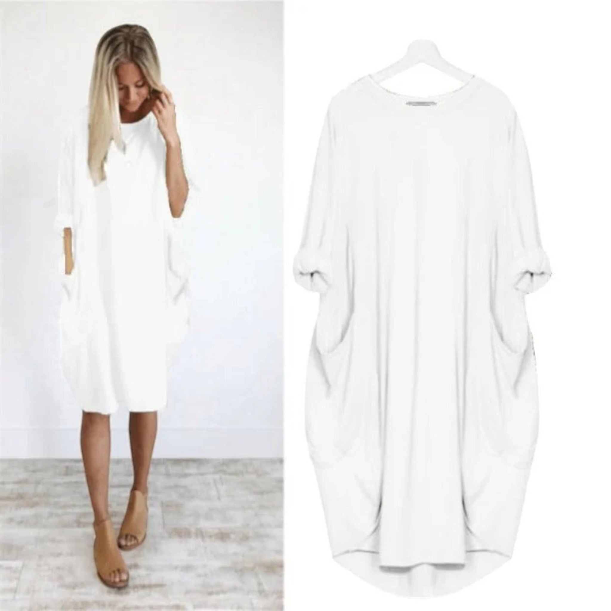 Elisa | Blousejurk Met Ronde Hals  | Oversized